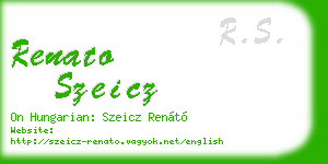 renato szeicz business card