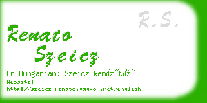 renato szeicz business card
